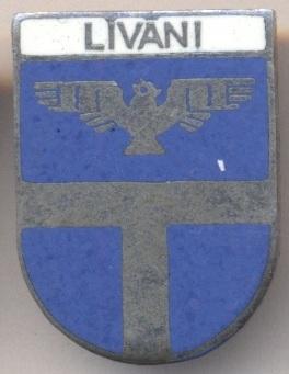 герб город Ливаны (Латвия)2 ЭМАЛЬ /Livani town, Latvia coat-of-arms enamel badge