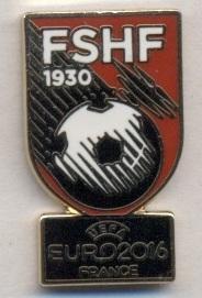 Албания,федерация футбола,Евро-16,№1 ЭМАЛЬ/Albania football federation pin badge