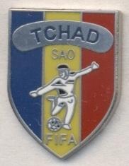 Чад, федерация футбола,№1 ЭМАЛЬ / Chad football federation enamel pin badge