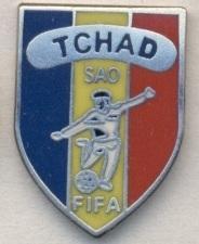 Чад, федерация футбола,№2 ЭМАЛЬ / Chad football federation enamel pin badge