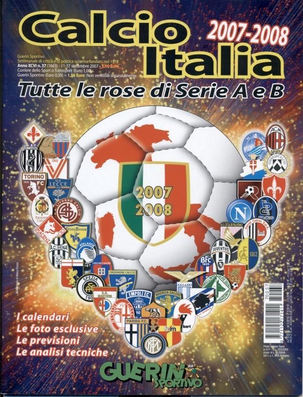 Италия,чемпионат 2007-08,спецвыпуск Guerin Sportivo CalcioItalia, football,Italy