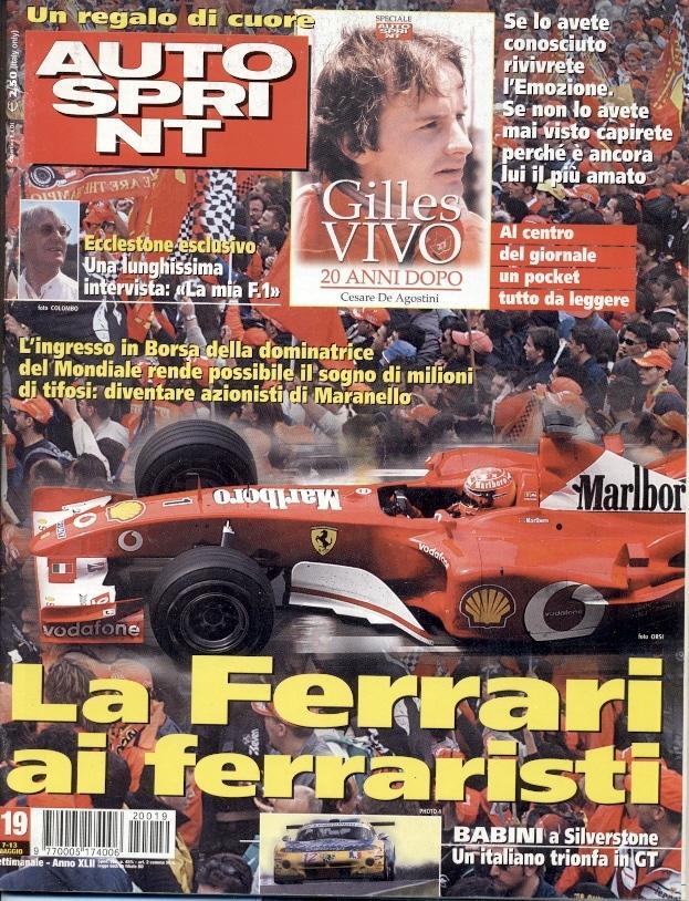 Формула-1, Автоспринт №19-2002 +G.Villeneuve memory / Autosprint Formula-1 Italy