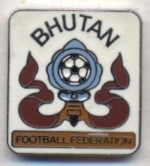 Бутан, федерация футбола,№2, ЭМАЛЬ / Bhutan football federation enamel pin badge