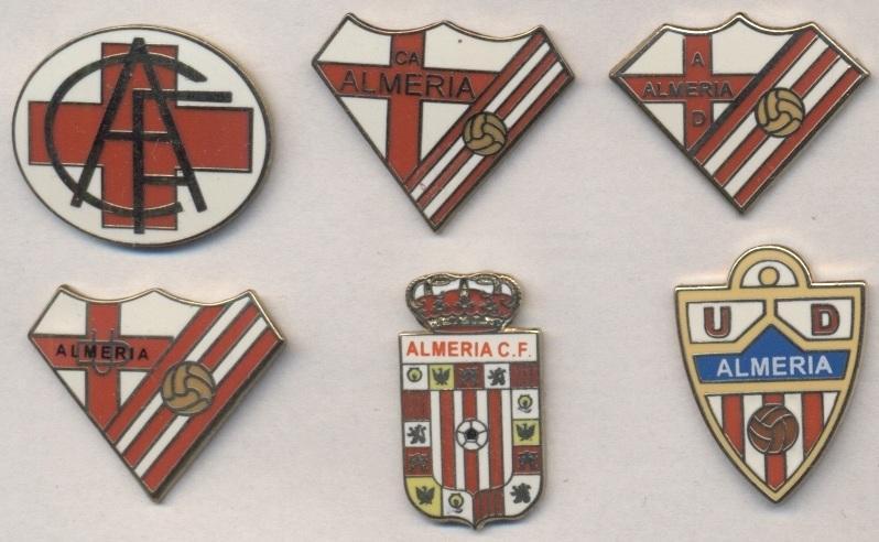 футбол.клуб Альмерия (Испания) коллекция 6шт ЭМАЛЬ /UD Almeria,Spain pins badges