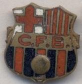 футбол.клуб Барселона (Испания)1 ЭМАЛЬ СТАРЫЙ /FC Barcelona,Spain football badge
