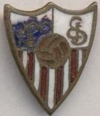 футбольный клуб Севилья (Испания) ЭМАЛЬ СТАРЫЙ / Sevilla FC,Spain football badge