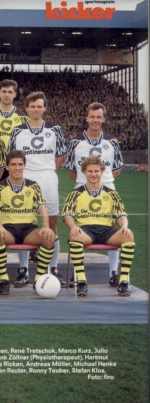 постер футбол Боруссия Дортмунд (Германия)1995 /Borussia Dortmund,Germany poster