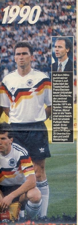 постер футбол сб. ФРГ/Германия 1990a / Germany football team 'Sport Bild' poster