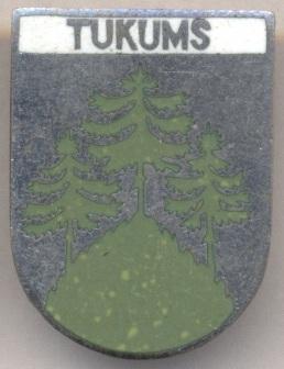 герб город Тукумс (Латвия) ЭМАЛЬ / Tukums town, Latvia coat-of-arms enamel badge