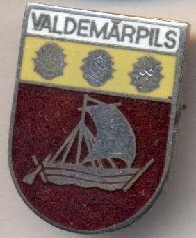 герб город Валдемарпилс(Латвия ЭМАЛЬ/Valdemarpils town,Latvia coat-of-arms badge