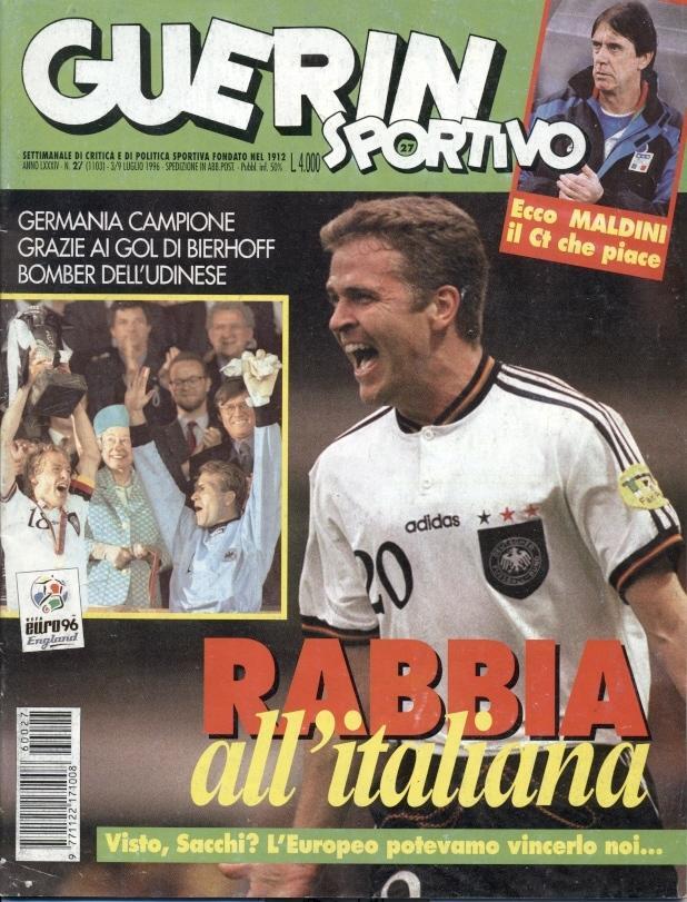 Футбол, Чемпионат Европы 1996 5шт. Гуэрин Спортиво №№23-27 1996 /Guerin Sportivo