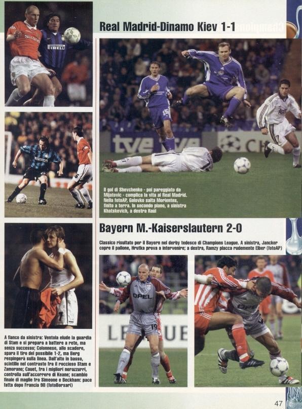 футбол-Еврокубки 1998-99 четвертьфиналы,спецвыпуск Guerin Sportivo European cups 1