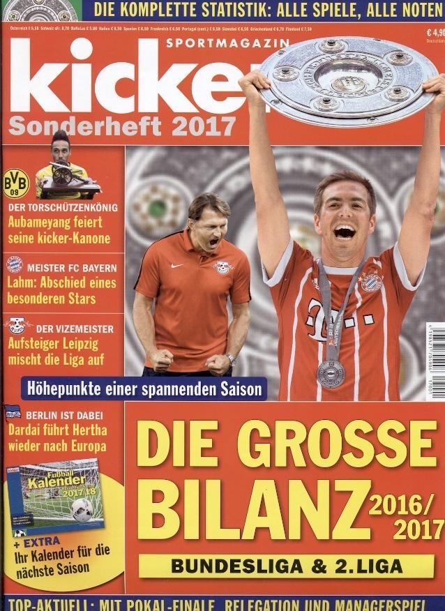 Германия, чемп-т 2016-17 итоги, спецвыпуск Кикер / Kicker Saison Bilanz summary