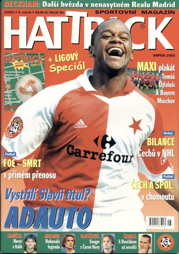 Футбол, Чехия, Хеттрик 8/2003 +постер Бавария / Hattrick Czech football magazine