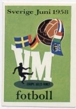 наклейка футбол Чемпіонат Світу 1958 Швеція / FIFA World Cup 1958 logo sticker