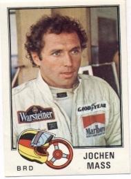 наклейка Формула-1 Й.Масс (ФРН)2 / Jochen Mass,Germany Formula F-1 pilot sticker