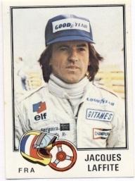 наклейка Формула-1 Жак Лаффіт(Франція) /Jacques Laffite,France F-1 pilot sticker