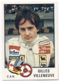 наклейка Формула-1 Вільнев (Канада)2 /Gilles Villeneuve,Canada F-1 pilot sticker