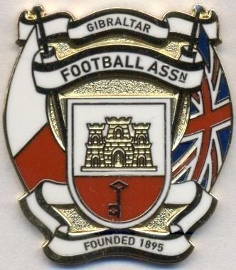 Гібралтар,федерац.футболу ЕМАЛЬ більший /Gibraltar football federation pin badge