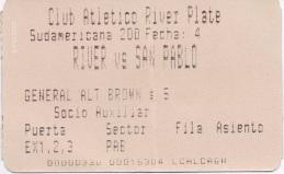 білет River Plate,Argentina- Sao Paulo,Brazil Sudamericana cup 200? match ticket