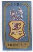 наклейка блискуча футбол Бредфорд Сіті (Англія) /Bradford C.England logo sticker