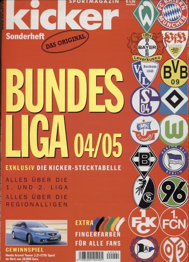 Футбол,Німеччина,чемп-т 2004-05a спецвидання Кікер /Kicker Sonderheft Bundesliga