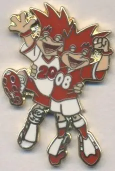 Чемпіонат Європи 2008, талісман, ЕМАЛЬ / Euro 2008 football mascot pin badge