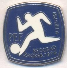 Чемпіонат Європи 1976 (Югославія) лого ЕМАЛЬ / Euro 1976 football logo pin badge