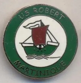 футбол.клуб Робер (Мартініка)1 ЕМАЛЬ /US Robert,Martinique football enamel badge