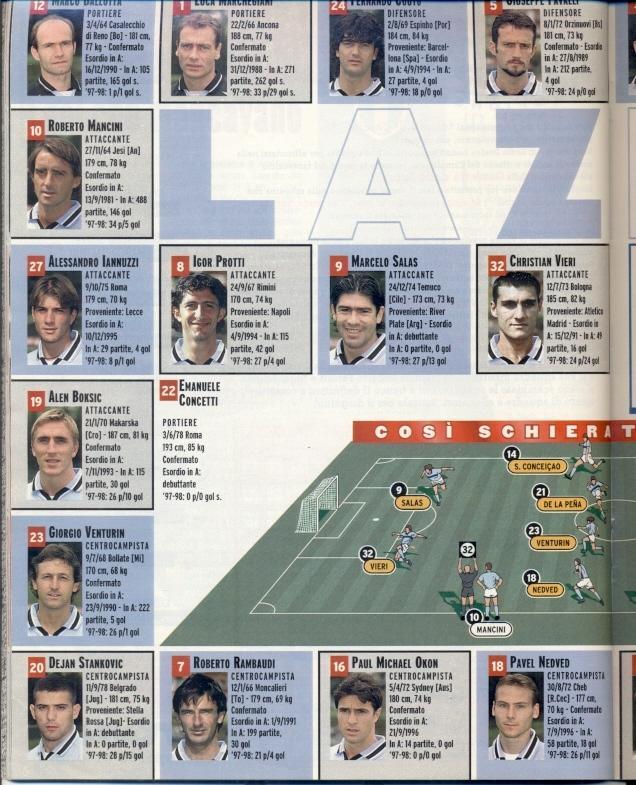 Італія, чемпіонат 1998-99, спецвидання Gazzetta dello Sport Italy season preview 1
