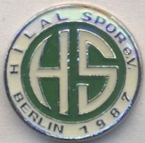 футбол.клуб Хіляльспор(Німеччина) важмет/Hilalspor Berlin,Germany football badge