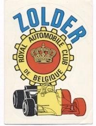 наклейка Ф-1 Формула-1 авто-клуб Бельгія / Formula F-1 Belgium auto club sticker