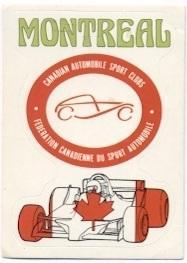 наклейка Ф-1 Формула-1 авто-клуб Канада / Formula F-1 Canada auto club sticker