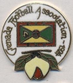 Гренада, федерація футболу, №1, ЕМАЛЬ / Grenada football federation pin badge