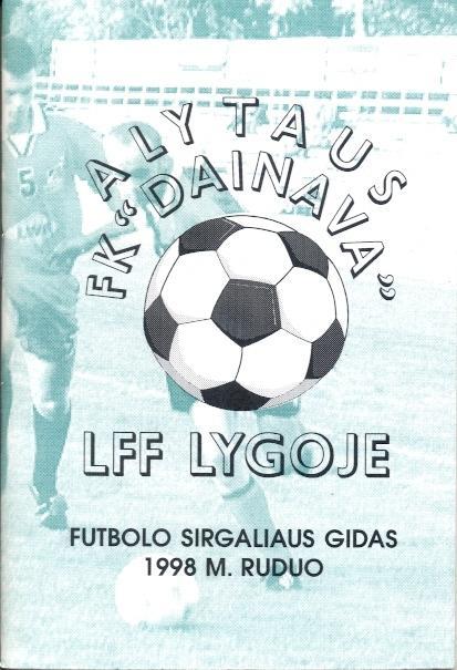 книга Литва Футбол щорічник LFF Lygoje 1998 / Lithuania football yearbook 1998