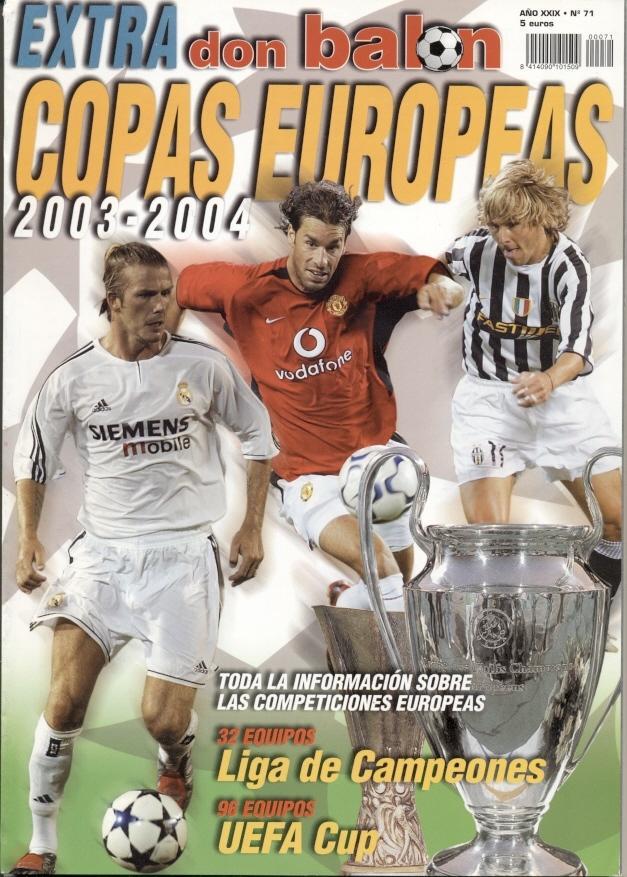 Футбол,Ліга Чемпионів 2003-04 спецвидання Дон Балон / Don Balon Champions league