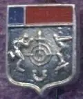 рсфср=Росія п'ятиборст.федерація алюм./soviet Russia pentathlon federation badge