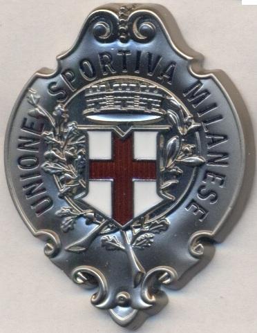 футбол.клуб Міланезе (Італія)ЕМАЛЬ /US Milanese,Italy football replica pin badge