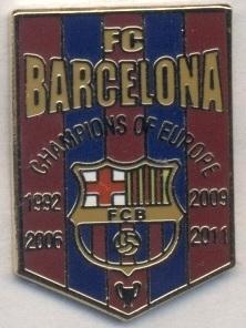 футбол.клуб Барселона (Іспанія) 4х чемпіон ЕМАЛЬ/FC Barcelona,Spain football pin