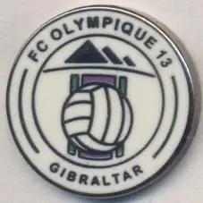 футбол.клуб Олімпік (Гібралтар)3 ЕМАЛЬ/Olympique FC,Gibraltar football pin badge