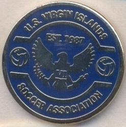 Віргінські США,федерація футболу,№1 ЕМАЛЬ/US Virgin Isls football federation pin