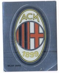 наклейка блискуча футбол Мілан (Італія) / AC Milan, Italy football logo sticker