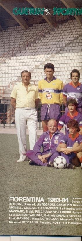постер футбол.клуб Фіорентина (Італія) 1983 /AC Fiorentina,Italy football poster
