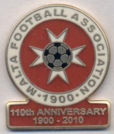 Мальта,федерація футболу,ювілей 110,№1 ЕМАЛЬ/Malta football federation pin badge