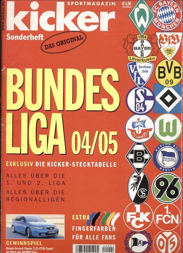 Футбол,Німеччина,чемп-т 2004-05b спецвидання Кікер /Kicker Sonderheft Bundesliga