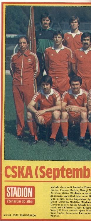 постер футбол.клуб ЦСКА Софія (Болгарія) 1983 /CSKA Sf.,Bulgaria football poster