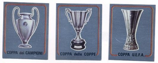 3 наклейки блиск.футбол Єврокубки (20-те сторіччя /Euro'cups 3 football stickers