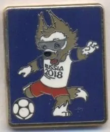 Чемпіонат Світу ЧС-2018 талісман 6 ЕМАЛЬ / World cup football mascot pin badge