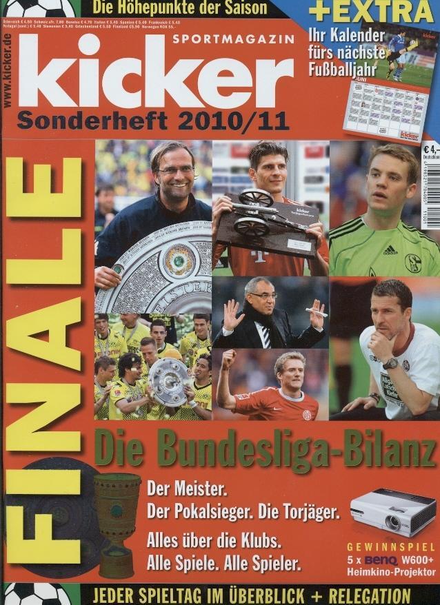 Німеччина, чемп-т 2010-11 резюме, спецвидання Кікер/Kicker Saison Bilanz summary