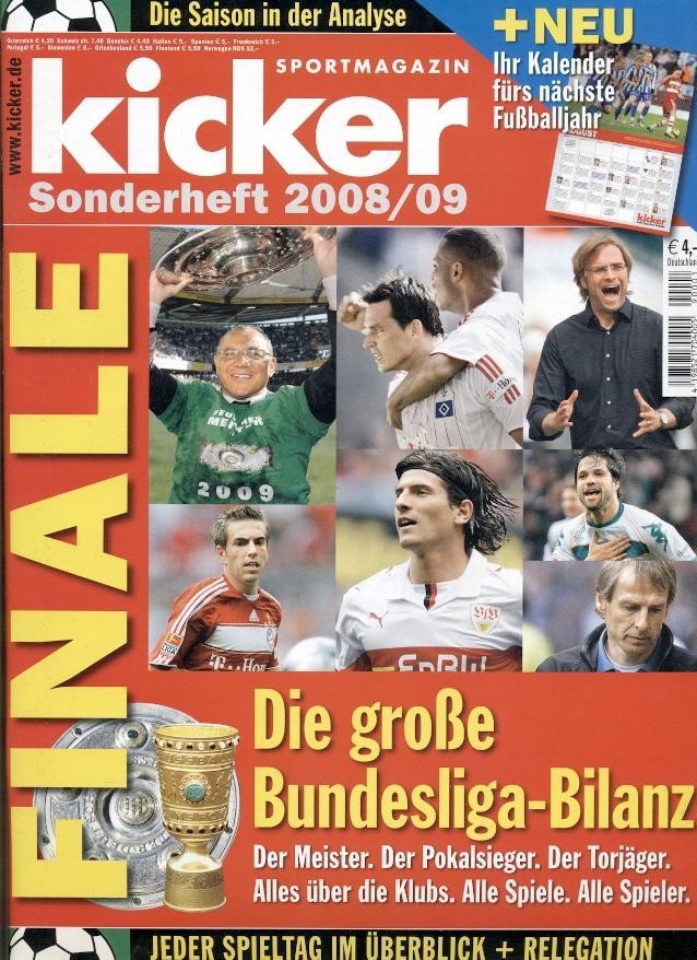 Німеччина, чемп-т 2008-09 резюме, спецвидання Кікер/Kicker Saison Bilanz summary